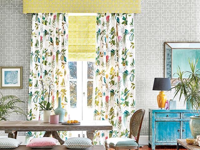 Use Patterned Dining Room Curtains